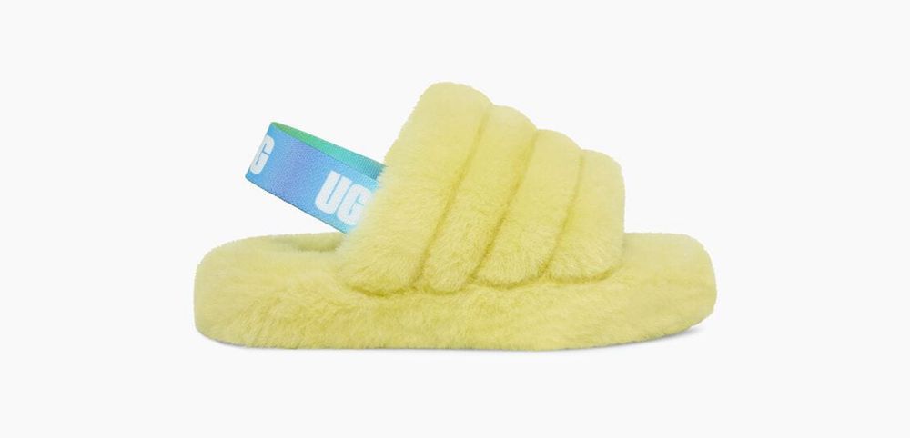 Ugg Slides Canada - Ugg Kids' Fluff Yeah Yellow